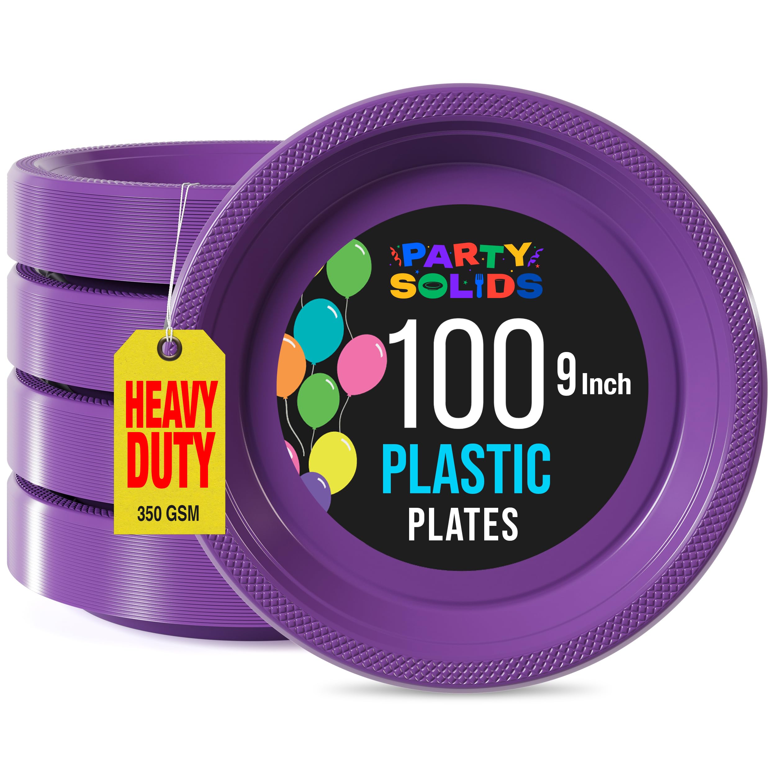 マルリ MARURI PURPLE TABLE 10枚 大皿 丸皿 31センチ Amazon.com | Party Solids Purple Plastic Plates For Party 9